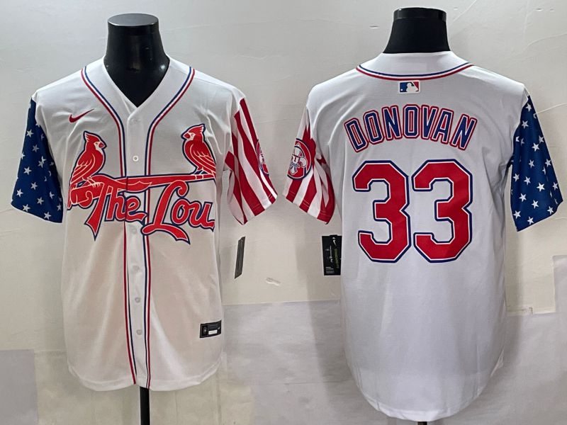 Men 2025 St.Louis Cardinals #33 Donovan White a generation of national flags Joint Name Nike MLB Jersey style 2->st.louis cardinals->MLB Jersey